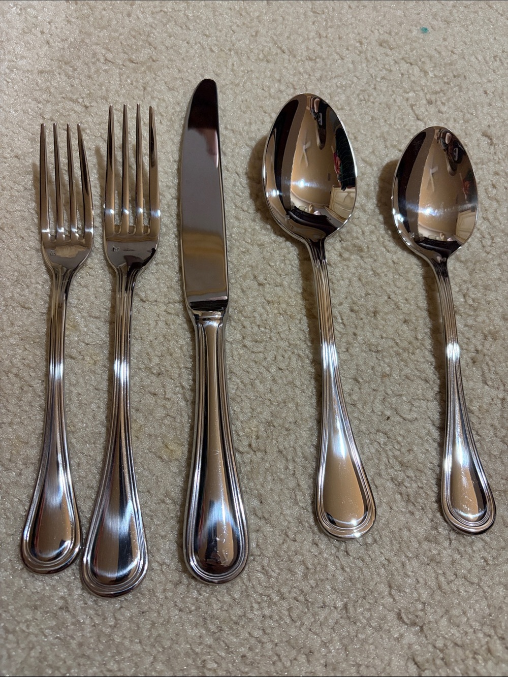 Pottery Barn Stainless Steel 8, 5-Piece Flatware Set, NWT